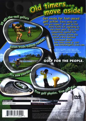 Hot Shots Golf 3 box cover back